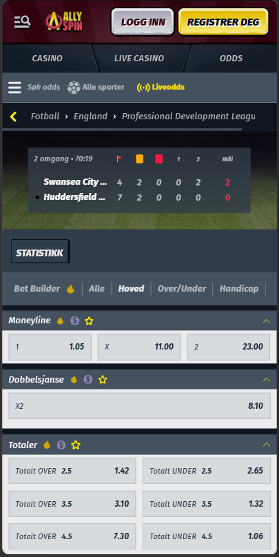 Allyspin bookmaker live sports