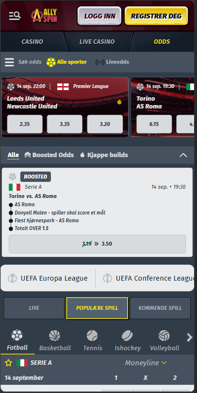 Allyspin bookmaker sports