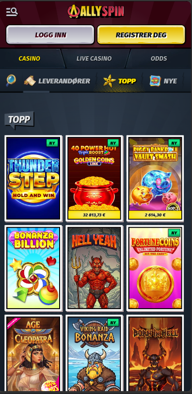 Allyspin casino games
