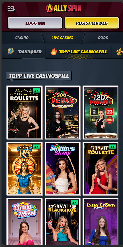 Allyspin casino live games