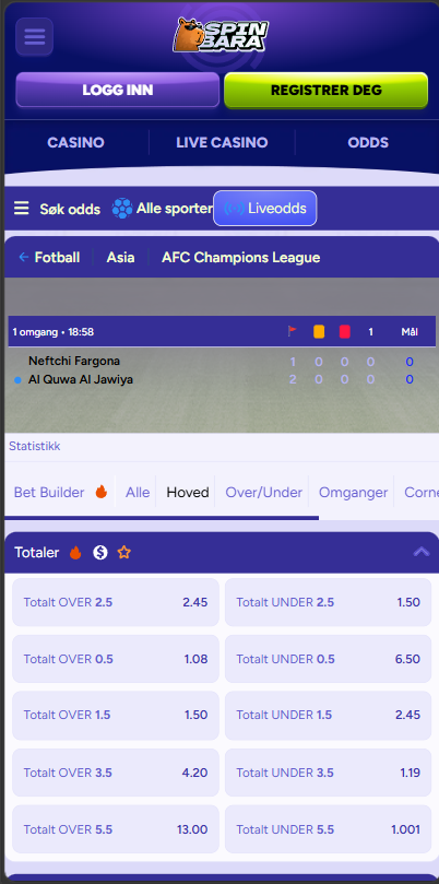 spinbara book live sports