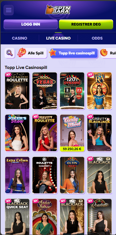 spinbara casino live games